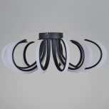 Потолочная люстра светодиодная с пультом и ночным режимом Reluce 74390-0.3-6+6 black (Умный дом) (220V)