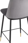 Стул полубарный Stool Group Мелисса велюр темно-серый УТ000035752