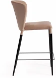 Барный стул Tetchair ALVOR (Ткань,Металл/Бежевый,Черный) 15468