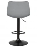 Стул барный DOBRIN TAILOR BLACK (серый велюр (MJ9-75)) 5017_BlackBase-LM BLACK, цвет сиденья серый (MJ9-75), основания черный