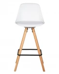 Стул полубарный RONNI (ножки светлый бук, белый (ZL-W-02))