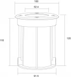 Встраиваемый светильник уличный Maytoni Tubo O043DL-01S (220V, круглые, IP65)