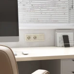 Розетка с заземлением и шторками (айвори матовый) Werkel W1171162 (a059275)