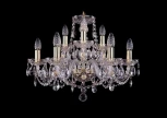 Подвесная люстра Bohemia 1402 1402/6+3/195/G (220V, хрусталь, на цепи, подсвечник, свеча)