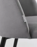 Стул MyFar Бенедикт серый велюр MF1011-1