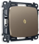 Комплект механизма Ambrella Volt 1-клавишного проходного выключателя с подсветкой 3200K OMEGA MO632030 Темная бронза матовый QUANT
