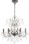 Подвесная люстра Crystal Lux ODELIS SP6 BROWN (220V, подвески, на цепи, подсвечник, свеча)