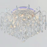 Потолочная люстра RGB хрустальная с пультом Reluce 04024-0.3-06 WH+SILVER PN+RGB (220V)