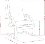 Кресло Leset Монэ (Фанера,Березовый шпон,Металл,Велюр/Синий) арт.2500000129575