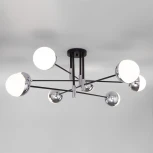 Умная потолочная люстра на штанге Eurosvet Nuvola 70129/8 хром (220V, шарики)