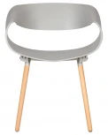 Стул обеденный DOBRIN ALIEN (ножки светлый бук, цвет светло-серый (GR-01))
