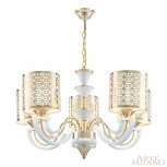 Подвесная люстра Arte Milano Florentia-8857 308857/5 Wh/Gd (220V, на цепи)