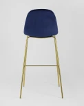 Стул барный Stool Group Валенсия велюр синий золотые ножки УТ000004433