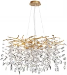 Подвесная люстра Odeon Light Delica 4969/10 HALL античн.бронза/алюмин./хрусталь G9 10*40W (220V, на тросе, лепестки, ветки)