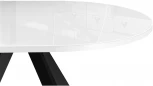 Стол стеклянный Веллор 120(160)х120х75 белый / черный 502178 Woodville