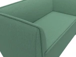Диван кухонный прямой Бергамо 2-х местный (Зеленый/Рогожка) Лига Диванов арт.123703