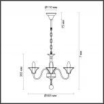 Подвесная люстра Lumion Lake 5295/5 (220V, на цепи, свеча)