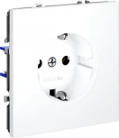 Розетка с заземлением (белый матовый) Voltum S70 VLS040102