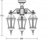 Потолочный светильник уличный Oasis Light ASTORIA 2 91470LA/3 cover Gw (220V, IP44)