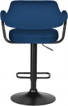 Стул барный DOBRIN CHARLY BLACK (синий велюр (MJ9-117)) 5019_BlackBase-LM BLACK, цвет сиденья синий (MJ9-117), основания черный