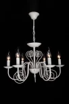 Подвесная люстра Eurosvet Tomas 60018/6 белый с золотом (220V, на цепи, подсвечник, свеча)