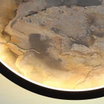 Настенно-потолочный светильник Odeon Light Stoflake 5078/25L черн./серо-беж./металл/натур.камень/акрил LED 25W 3000K (220V, круглые)