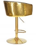 Стул барный DOBRIN DARCY GOLD SHINY (черный велюр с золотыми пайетками) 5025_GoldBase_Shiny-LM SHINY, цвет сиденья черный пайетками, основания золото