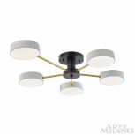 Потолочная люстра на штанге Arte Milano Ferrara 252006/5 Bk/Wh (LED, 220V, круглые)