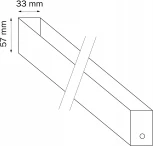 Однофазный шинопровод накладной двухконтактный 220V Lightstar Teta Barra 505017