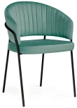Стул Woodville на металлокаркасе Лео зеленый / черный 528457