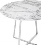 Стол обеденный Stool Group Дакота 100*100 белый мрамор ножки хром УТ000036111