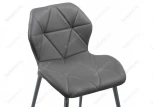 Стул Woodville на металлокаркасе Вальд экокожа серый / серый глянец 464192