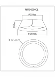 Потолочный светодиодный светильник круглый MyFar Cordelia MR9120-CL (регулировка яркости, 220V, пульт управления, круглые)