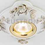 Встраиваемый точечный светильник Ambrella Дизайн С Узором И Орнаментом Гипс D5504 W/GD
