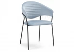 Стул Woodville на металлокаркасе Рансол голубой /черный глянец 483863