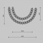Подвесной светильник Maytoni Golden Cage MOD216PL-L42G3K (LED, 220V, на проводе, шарики)