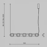Подвесной светильни Maytoni Ritmo MOD381PL-L45B3K (LED, 220V, на тросе)
