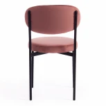 Стул REVO (mod. 7033) коралловый barkhat 15 /черный (ткань/металл)