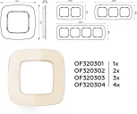 Рамка Ambrella Volt OMEGA Radian (Бежевый Стекло органическое) 2-ая OF320302