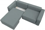 Диван угловой Прага классик левый угол (Серый/Рогожка) Лига Диванов арт.124835L
