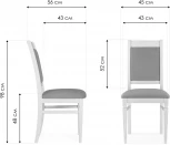 Стул деревянный Woodville Арнол серый / белый