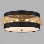 Потолочный светильник круглый Lumion Animaisa 8003/6C черный/черный, золотой металл/металл, текстиль Е27 6*60W 220V (круглые)