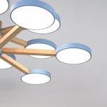 Потолочная люстра Wi-Fi на штанге Turna Dbl L12 Blue By ImperiumLoft Turna-Dbl01 (LED, 220V, голосовое управление, умный дом - Алиса)