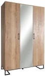 Шкаф R-Home трехстворчатый с зеркалом Loft Дуб Натур