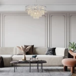 Подвесная люстра хрустальная на штанге Arte Milano Sorrento-6109 376109/9/300/570 CR (220V)