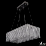 Подвесная люстра светодиодная APL LED Sicilia SH05.74.A.Ni.4000 (220V, хрусталь, на тросе)