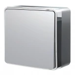 Выключатель одноклавишный проходной Gallant (серебряный) Werkel W5012006 (a052768)