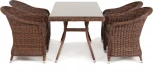 "Латте–140 R" обеденная группа плетеная, цвет коричневый 4SIS арт.УТ-00002189