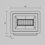 Прожектор уличный светодиодный Maytoni Flood FL001-L30B6K (220V, IP65)