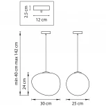 Подвесной светильник Lightstar Arnia 805016 (220V, на проводе, шар)